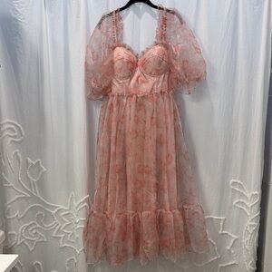 Elegant Pink Maxi Dress